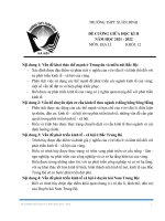 Đề cương ôn tập giữa kỳ 2 môn địa lý lớp 12 trường THPT xuân đỉnh năm 2021 2022 