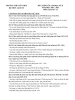 Đề cương ôn tập giữa kỳ 2 môn lịch sử lớp 12 trường THPT yên hòa năm 2021 2022 