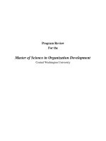 Program Review For the Master of Science in Organization Development Central Washington University