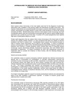 EXPERT GROUP MEETING - APPROACHES TO IMPROVE MICROSCOPY Final 010909