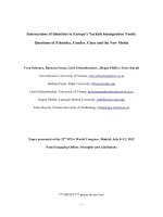 Intersections of Identities in Europe’s Turkish Immigration Youth Questions of Ethnicity, Gender, Class and the New Media
