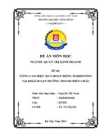 Nâng cao hiệu quả hoạt động marketing tại khách sạn mường thanh diễn châu 