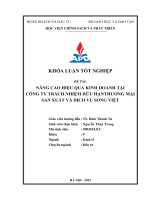 Nâng cao hiệu quả kinh doanh tại công ty tnhh thương mại sản xuất và dịch vụ song việt 