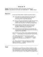 political and policy basis - session 19 - policy science - hurricanes and tropical storms