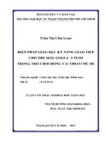 Biện pháp giáo dục kỹ năng giao tiếp cho trẻ mẫu giáo 4   5 tuổi trong trò chơi đóng vai theo chủ đề (luận văn thạc sĩ khoa học) 