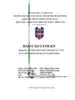 BÁO cáo CUỐI kỳ đề tài dự án TRIỂN KHAI PHẦN mềm QUẢN lý sản XUẤT TRÊN ODOO CHO DOANH NGHIỆP SHINE 