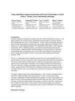 Using modeling to support integration and reuse of knowledge in school science Vmodel, a new educational technology