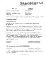 MINUTES OF THE MEETING OF MAYOR AND COUNCIL OF THE BOROUGH OF STONE HARBOR HELD IN THE MUNICIPAL BUILDING