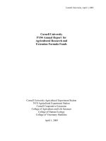 Cornell University FY04 Annual Report  for Agricultural Research and Extension Formula Funds.DOC