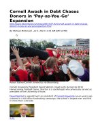 Cornell Awash in Debt Chases Donors in