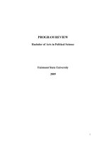 PROGRAM REVIEW Bachelor of Arts in Political Science
