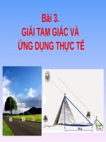 Bài giảng Toán 10 bài 3 sách Chân trời sáng tạo: Giải tam giác và ứng dụng thực tế