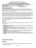 Santa Ana Unified District Course of Study Middle School Course Description for 8th Grade Co-Ed Physical Education (PE)