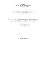 Tiểu luận quản lý nhà nước xử lý tình huống bạo lực gia đình của một người dân trong xã yên đồng – huyện ý yên, tỉnh nam định 