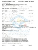 Đề cương ôn tập giữa kỳ 2 môn toán lớp 8 trường THCS đoàn thị điểm năm 2021 2022 