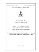 Ên đề tài công tác đánh giá thực hiện công việc tại công ty cổ phần may và thương mại đức huy 