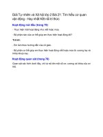 giai sgk tu nhien va xa hoi lop 2 trang 78 79 80 81 bai 21 tim hieu co quan van dong ket noi tri thuc 