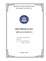 Thảo luận nhóm TMU luật kinh tế liên hiệp hợp tác xã ABCDEF được thành lập vào tháng 8 năm 2017 với ngành nghề sản xuất, kinh doanh đồ thủ công mỹ nghệ; bao gồm 06 hợp tác xã thành viên 