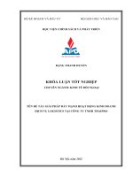 Giải pháp đẩy mạnh hoạt động kinh doanh dịch vụ logistics tại công ty trách nhiệm hữu hạn thaipro 