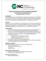 Roy Williams Scholarship Application and Guidelines 2017[5]