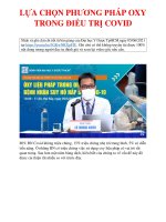OXY MŨI LƯU LƯỢNG CAO VÀ THỞ MÁY KHÔNG XÂM LẤN TRONG ĐIỀU TRỊ COVID PHẦN 2