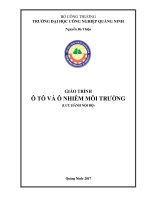 Giáo trình Ô tô và ô nhiễm môi trường - Trường ĐH Công nghiệp Quảng Ninh