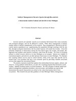 Indirect Management of Invasive Species through Bio-controls A bioeconomic model of salmon and alewife in Lake Michigan