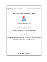 Giải pháp hoàn thiện công tác quản trị nguồn nhân lực tại ngân hàng tmcp quân đội 