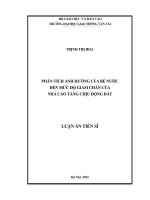 (LUẬN án TIẾN sĩ) phân tích ảnh hưởng của bể nước đến mức độ giảm chấn của nhà cao tầng chịu động đất 