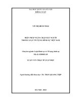 Biện pháp ngăn chặn bắt người trong luật tố tụng hình sự việt nam (luận văn thạc sỹ luật) 