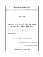 Dạy học thống kê ở tiểu học theo hướng phát triển năng lực 