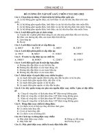 Đề cương ôn tập giữa kỳ 2 môn công nghệ lớp 12 trường THPT yên dũng số 2 năm 2021 2022 