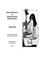 Research Experiences for High School Science and Math Teachers.DOC