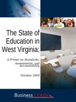 The State of Education in West Virginia A Primer on Standards, Assessments, and Accountability