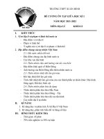 Đề cương ôn tập giữa học kì 1 môn địa lí lớp 12 trường THPT xuân đỉnh năm 2021   2022 