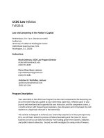 UCDC Law Syllabus Fall 2011 Law and Lawyering in the Nation’s Capital