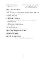 Đề cương ôn tập học kì 1 môn ngữ văn lớp 12 trường THPT yên hòa năm 2021   2022 