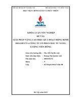 Giải pháp nâng cao hiệu quả hoạt động kinh doanh của công ty cổ phần đầu tư năng lượng viễn đông 