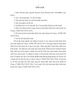 (Luận văn đại học thương mại) hoạch định chiến lƣợc kinh doanh cho công ty TNHH td TECH VINA 