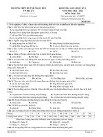 Đề thi giữa học kì 1 môn Địa lí lớp 10 năm 2021-2022 có đáp án - Trường THPT Huỳnh Ngọc Huệ