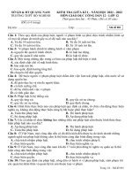 Đề thi giữa học kì 1 môn GDCD lớp 12 năm 2021-2022 có đáp án - Trường THPT Hồ Nghinh