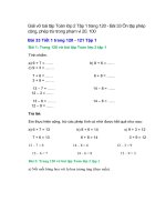 vo bai tap toan lop 2 tap 1 trang 120 121 122 123 124 125 bai 33 on tap phep cong phep tru trong pham vi 20 100 ket noi tri thuc 