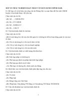 ĐÁP án TRẮC NGHIỆM SOẠN THẢO văn bản HÀNH CHÍNH EG48