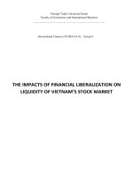 Tiểu luận the impacts of financial liberalization on liquidity of vietnam s stock market 