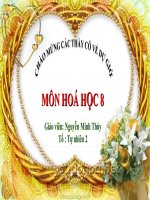 Bài giảng hóa họcTIẾT 17   bài 12 sự BIẾN đổi CHẤT 