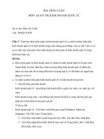 Tiểu luận trình bày vai trò của hoạt động kinh doanh quốc tế thông qua những ví dụ thực tế đối với các chủ thể của việt nam 