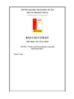 BÁO cáo CUỐI kỳ môn học kỹ NĂNG mềm CHỦ đề vũ khí cam kết và nhất quán trong nghệ thuật thuyết phục 