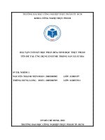 BÀI TẬP CUỐI KỲ HỌC PHẦN HÓA SINH HỌC THỰC PHẨM ĐỀ TÀI ỨNG DỤNG ENZYME TRONG SẢN XUẤT BIA