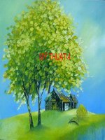 B7 ve tranh de tai phong canh que huong 