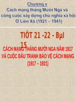 Bài 15 tiet 23 24  cach mang thang muoi nga 1917 va cuoc dau tranh 1917   1921 
